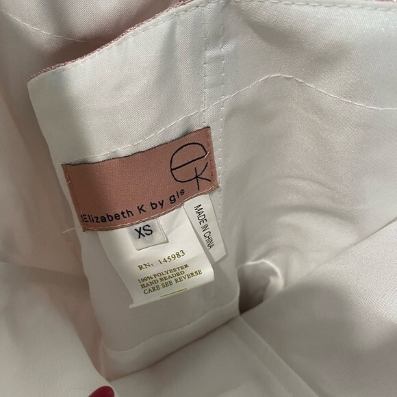 ELIZABETH K GS2838 Short Metallic V-Neck Dress Size XS - Picture 9 of 10